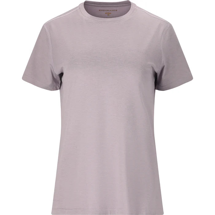 ENDURANCE Alvaly melange t-shirt  - Dame - Lilac grey