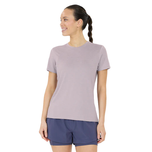 ENDURANCE Alvaly melange t-shirt  - Dame - Lilac grey