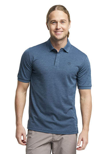 Tenson txlite melange polo - Herre - Blue grey