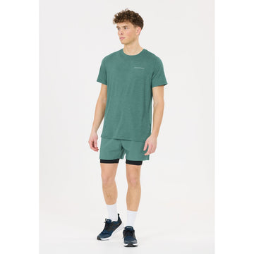 Endurance Alvaly Melange S/S Tee - Herre - Silver Pine