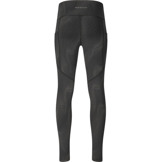 ENDURANCE Eastone Printed Tights - Dame - Reflex Zebra