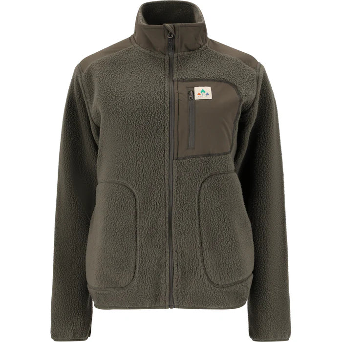 WHISTLER Felis Teddy fleece - Dame - Black ink(grøn)