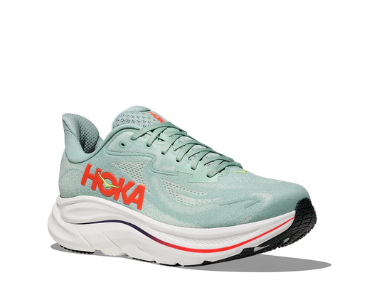 HOKA Clifton 10 - Herre - Sage/Neon Flame