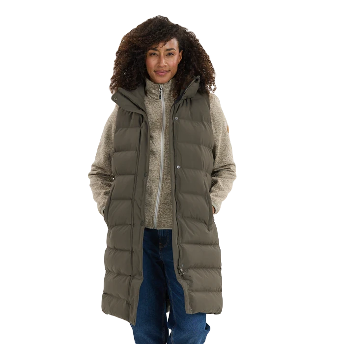 WHISTLER Joana lang puffer vest - Dame - Grøn