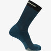 Salomon X Ultracrew Merino sokker - Pacific/Deep black/Yellow iris