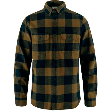 FJÄLLRÄVEN Övik Flannel skjorte wood brown/dark navy