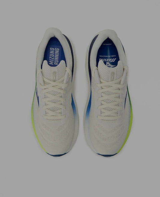 Mizuno Wave Sky 9 - Herre - SnowWhite/ Lightning yellow