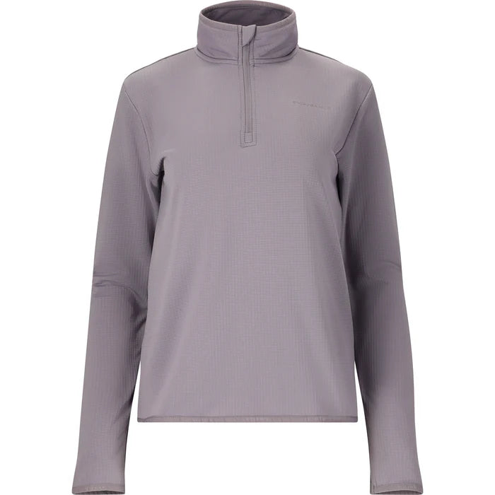 ENDURANCE Vironic waffle melange midlayer - Dame - Lilac Gray