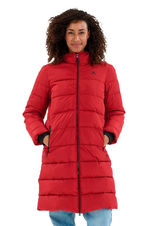 WHISTLER Amaret long puffer frakke - Dame - Sun dried tomato
