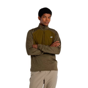 New Balance Athletics Heat Grid Half Zip - Herre - Green
