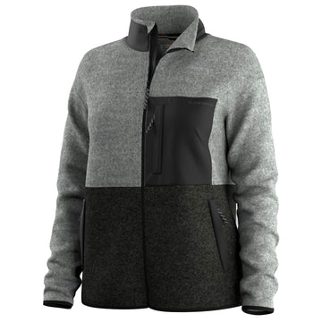 Smart Wool Second Cut Fleece Jacket - Dame - CHAR/LTGRAY